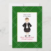 Scottish Tartan Clan Pset Personalized Party Invi Kaart (Voorkant)