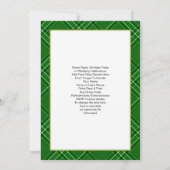 Scottish Tartan Clan Pset Personalized Party Invi Kaart (Achterkant)