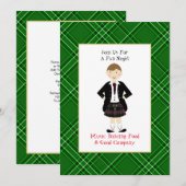 Scottish Tartan Clan Pset Personalized Party Invi Kaart (Voorkant / Achterkant)