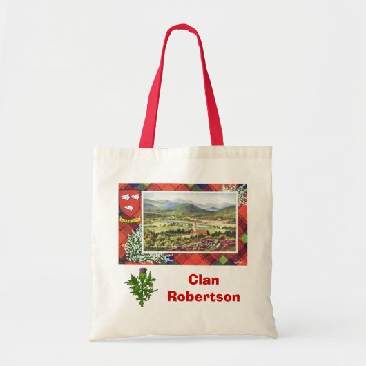 Scottish Tartan, Clan Robertson Tote Bag (Voorkant)