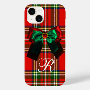 SCOTTISH TARTAN EN RED GREEN BOWS CHRISTMAS PARTIJ Case-Mate iPhone 14 HOESJE