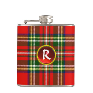 SCOTTISH TARTAN EN RODE RUBY GEM STONE MONOGRAM HEUPFLES