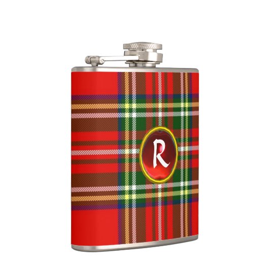 SCOTTISH TARTAN EN RODE RUBY GEM STONE MONOGRAM HEUPFLES (Rechts)