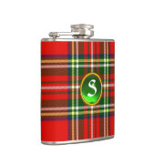 SCOTTISH TARTAN GREEN EMERALD GEMSTONE MONOGRAM HEUPFLES (Rechts)