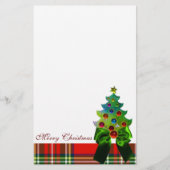 SCOTTISH TARTAN, GROENBOW EN CHRISTMAS TREE BRIEFPAPIER (Voorkant)