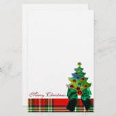 SCOTTISH TARTAN, GROENBOW EN CHRISTMAS TREE BRIEFPAPIER (Voorkant / Achterkant)