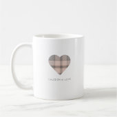 Scottish Tartan Heart Koffiemok (Links)