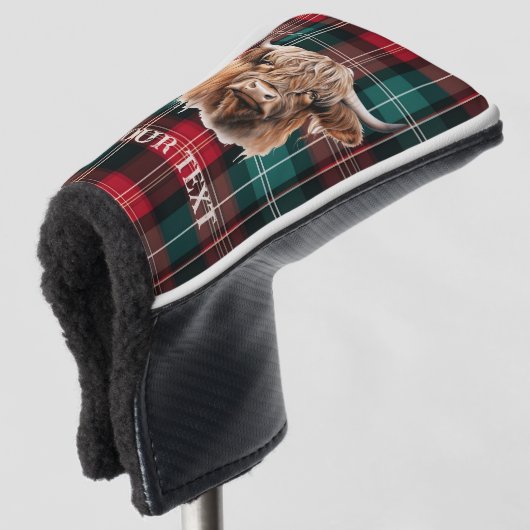 Scottish Tartan HIGHLANDER Golf Head Hoesje Golfheadcover (3/4 voorkant)