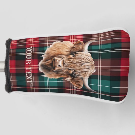 Scottish Tartan HIGHLANDER Golf Head Hoesje Golfheadcover (Voorkant)