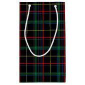 Scottish Tartan Monogram Green Red Black Klein Cadeauzakje (Achterkant)