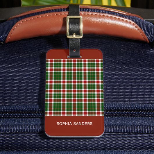 Scottish Tartan Pattern  Bagagelabel (Voorkant Insitu 2)