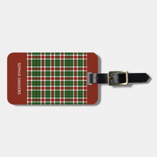 Scottish Tartan Pattern  Bagagelabel (Voorkant horizontaal)