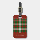 Scottish Tartan Pattern  Bagagelabel (Voorkant verticaal)