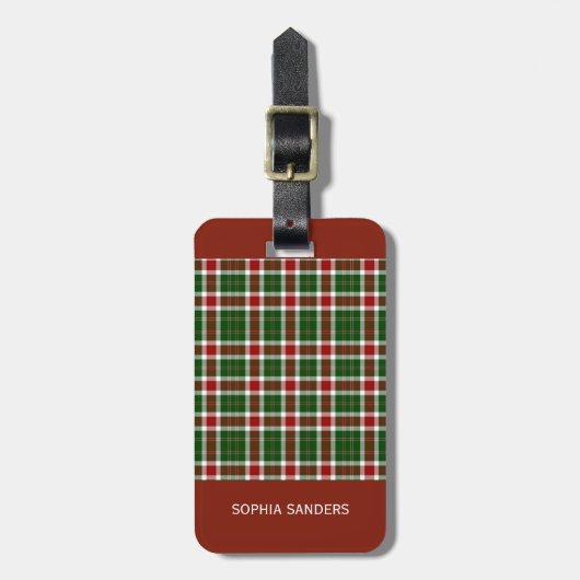 Scottish Tartan Pattern  Bagagelabel (Voorkant verticaal)