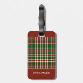 Scottish Tartan Pattern  Bagagelabel (Achterkant verticaal)