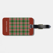 Scottish Tartan Pattern  Bagagelabel (Achterkant horizontaal)