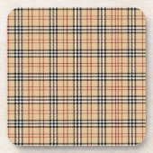 Scottish Tartan Pattern Bier Onderzetter (Voorkant)