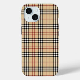 Scottish Tartan Pattern iPhone 15 Case