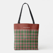 Scottish Tartan Pattern Christmas Tote Bag (Achterkant)