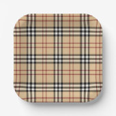 Scottish Tartan Pattern Papieren Bordje (Voorkant)