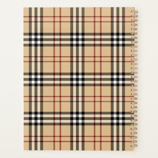 Scottish Tartan Pattern Planner (Achterkant)