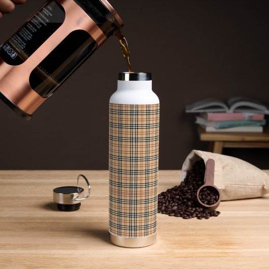 Scottish Tartan Pattern Waterfles (Koffie)