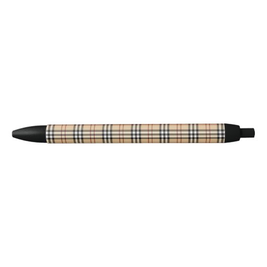 Scottish Tartan Pattern     Zwarte Inkt Pen (Voorkant)