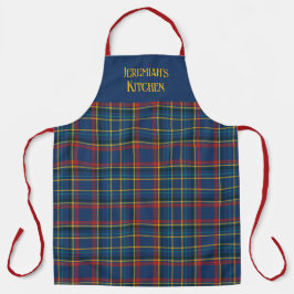 Scottish Tartan Plaid in cherry red & royal blue Schort