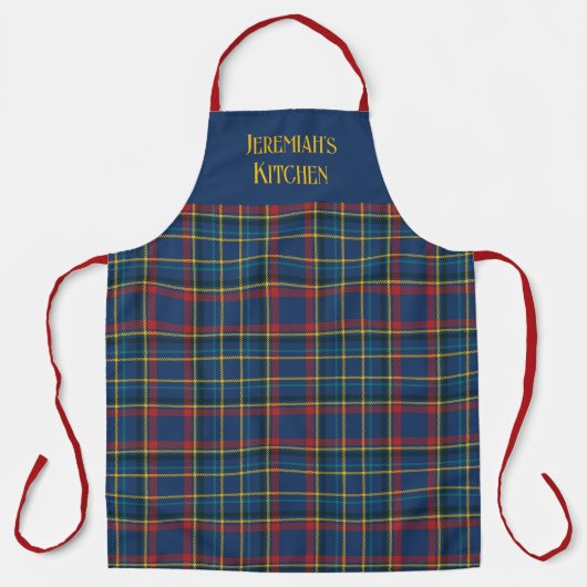 Scottish Tartan Plaid in cherry red & royal blue Schort (Voorkant)