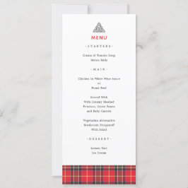 Scottish Tartan Pset Celtic Knot Wedding Menu