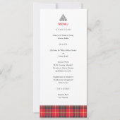 Scottish Tartan Pset Celtic Knot Wedding Menu (Voorkant)