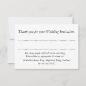 Scottish Tartan Pset Theme Celebration Party RSVP Kaart (Achterkant)