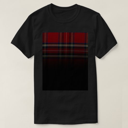 Scottish Tartan Red Black T-shirt (Design voorkant)