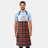 Scottish Tartan Red en Black Pattern Schort (Gedragen)