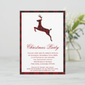 Scottish Tartan Reindeer | kerstfeest Kaart (Staand voorkant)