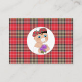 Scottish Tartan Thistle Baby shower Display Informatiekaartje (Achterkant)