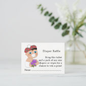 Scottish Tartan | Thistle Baby shower Luier Raffle Informatiekaartje (Staand voorkant)
