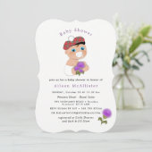 Scottish Tartan Thistle Flower Schattige Baby show Kaart (Staand voorkant)