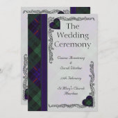 Scottish Tartan Wedding Programme - Armstrong Programmakaart (Voorkant / Achterkant)