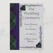 Scottish Tartan Wedding Programme - Armstrong Programmakaart (Voorkant)