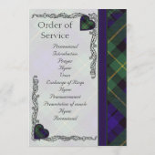 Scottish Tartan Wedding Programme - Barclay Programmakaart (Achterkant)