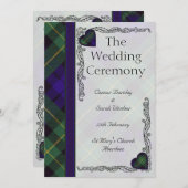 Scottish Tartan Wedding Programme - Barclay Programmakaart (Voorkant / Achterkant)