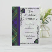 Scottish Tartan Wedding Programme - Barclay Programmakaart (Staand voorkant)