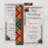 Scottish Tartan Wedding Programme - Buchanan Programmakaart (Voorkant / Achterkant)