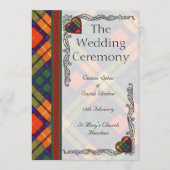 Scottish Tartan Wedding Programme - Buchanan Programmakaart (Voorkant)