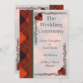 Scottish Tartan Wedding Programme - Cunningham Programmakaart (Voorkant / Achterkant)