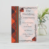 Scottish Tartan Wedding Programme - Cunningham Programmakaart (Staand voorkant)