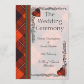 Scottish Tartan Wedding Programme - Cunningham Programmakaart (Voorkant)