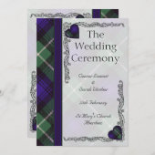 Scottish Tartan Wedding Programme - Lamont Programmakaart (Voorkant / Achterkant)