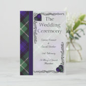Scottish Tartan Wedding Programme - Lamont Programmakaart (Staand voorkant)